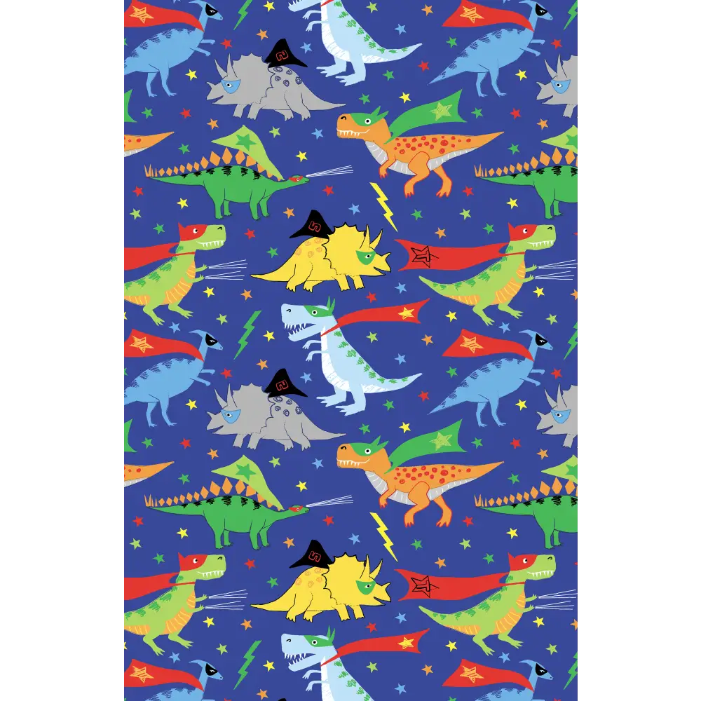 Gift Wrap - GW-9547 Super Hero Dinos - Jewelry Roll 7-1/2’’