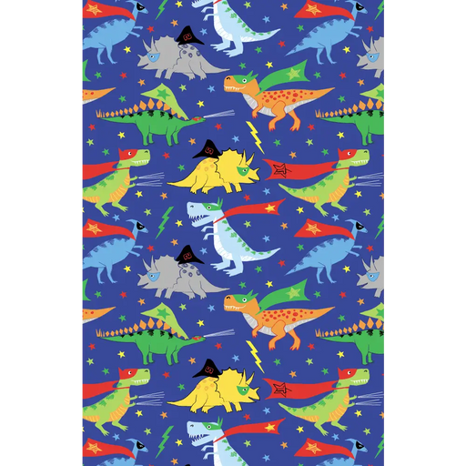 Gift Wrap - GW-9547 Super Hero Dinos - Jewelry Roll 7-1/2’’