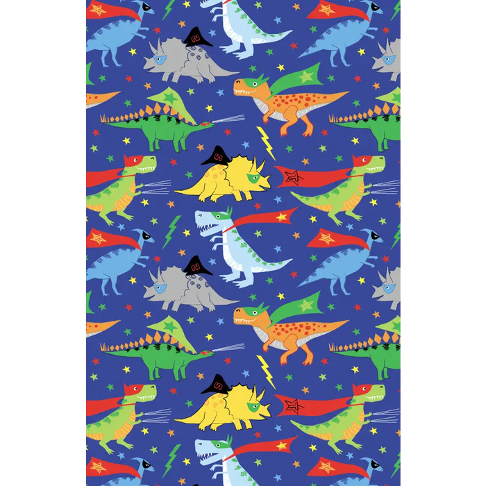 Gift Wrap - GW-9547 Super Hero Dinos - Jewelry Roll 7-1/2’’