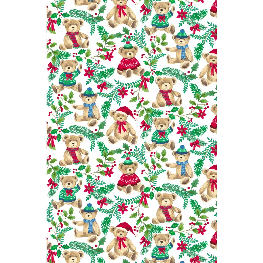 Gift Wrap - GW-9552 - Christmas Polo Bears - Jewelry Roll