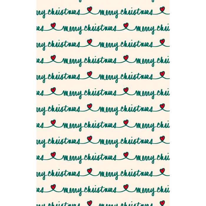 Gift Wrap - GW-9554 Merry Christmas Hearts - Jewelry Roll