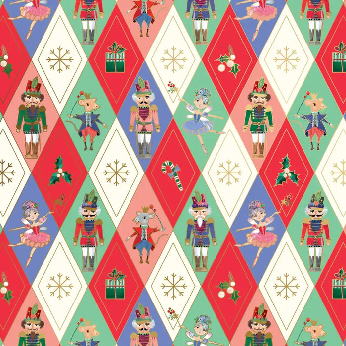 Gift Wrap - Harlequin Nutcracker - Recycled Fiber - Jewelry