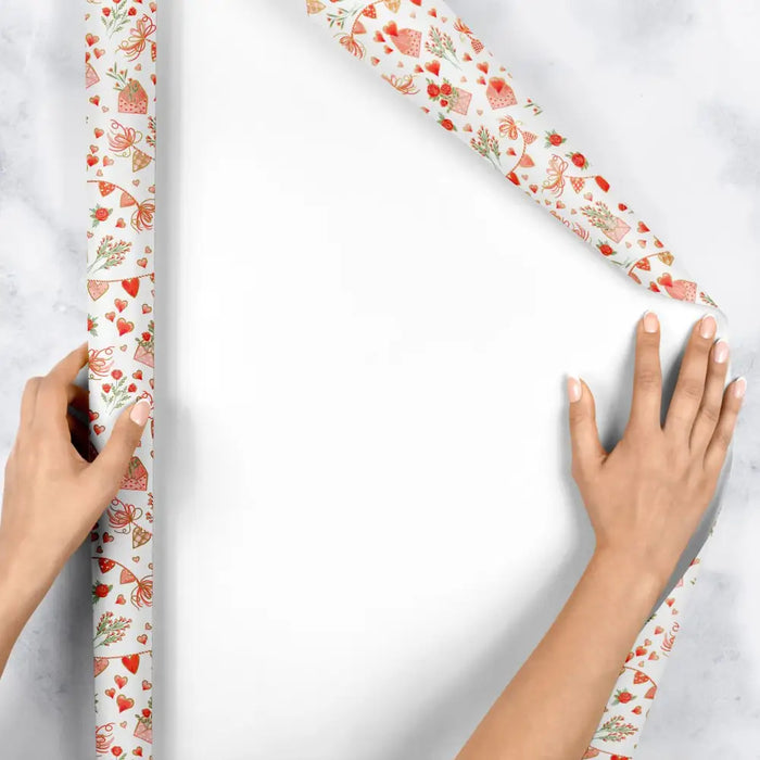 Gift Wrap - Heart Strings - Recycled Fiber