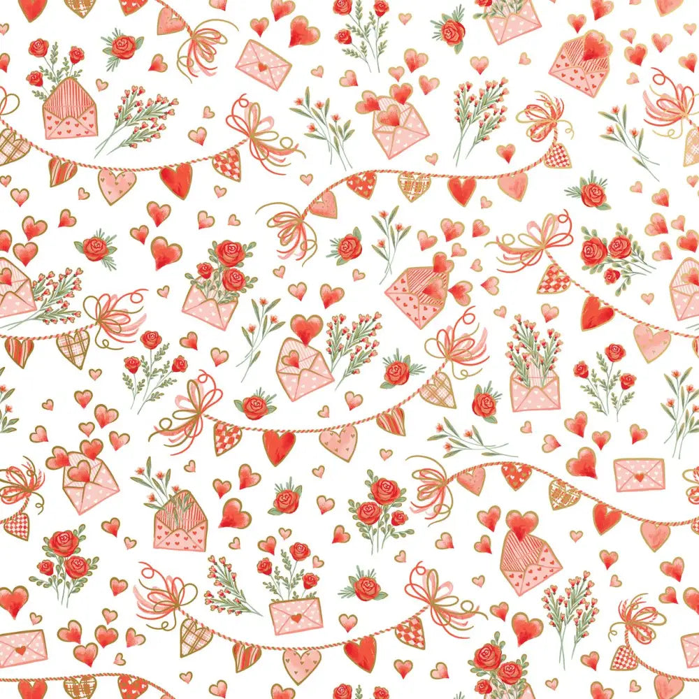 Gift Wrap - Heart Strings - Recycled Fiber - Jewelry Roll