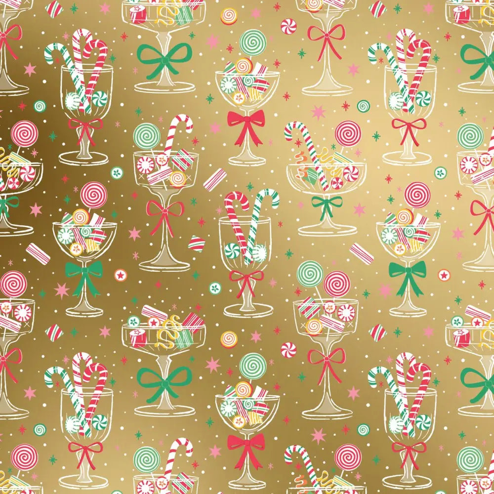 Gift Wrap - Holiday Cheers - Recycled Fiber - Jewelry Roll