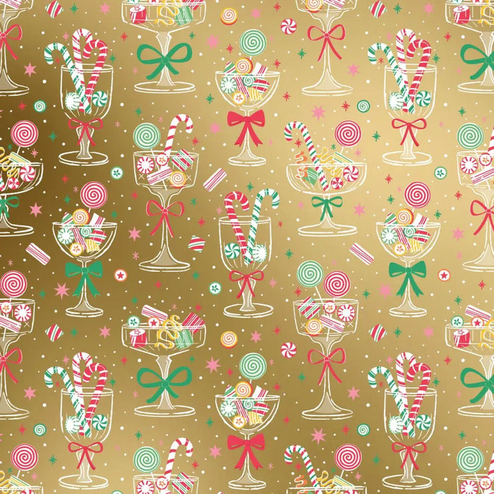 Gift Wrap - Holiday Cheers - Recycled Fiber - Jewelry Roll