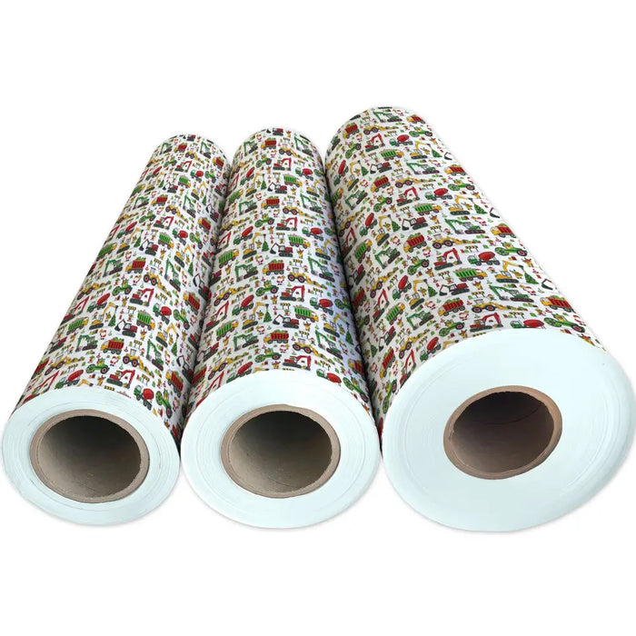 Gift Wrap - Holiday Construction - Recycled Fiber