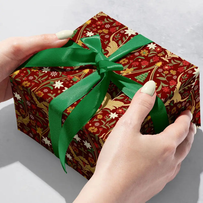 Gift Wrap - Holiday Damask - Recycled Fiber