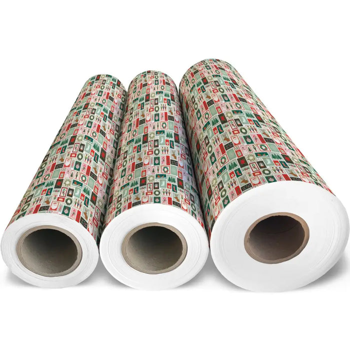 Gift Wrap - Holiday Stamps - Recycled Fiber