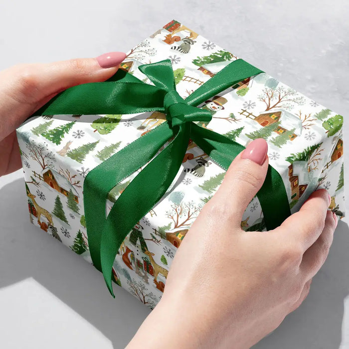 Gift Wrap - Holiday Woodland - Recycled Fiber