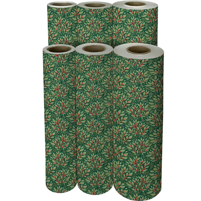 Gift Wrap - Holly Tapestry (Recycled Fiber) - XB634.30.208JR