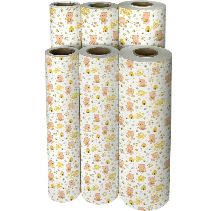 Gift Wrap - Honey Bears - Recycled Fiber