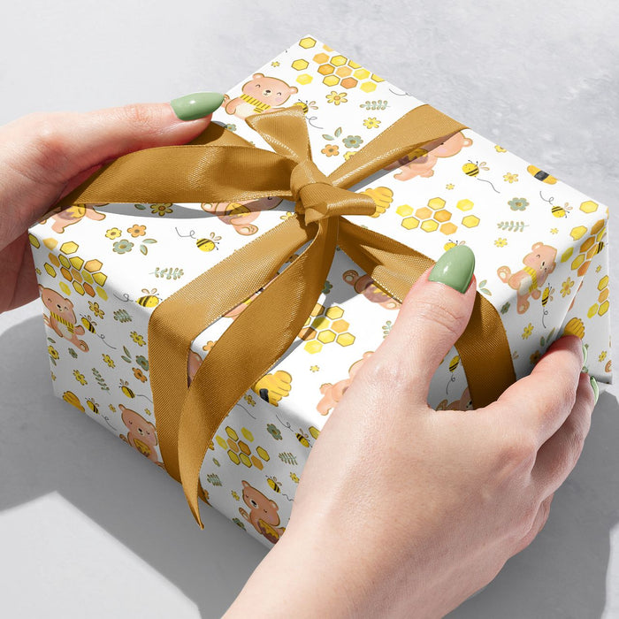 Gift Wrap - Honey Bears - Recycled Fiber