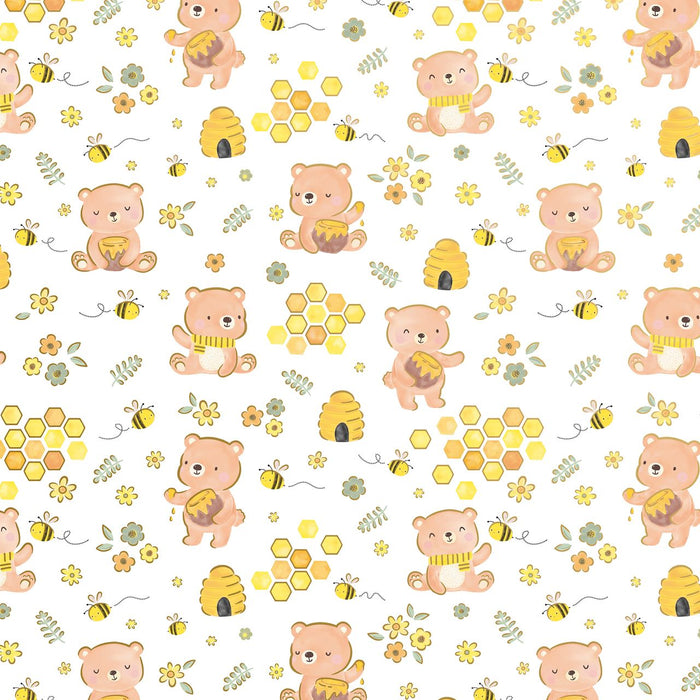Gift Wrap - Honey Bears - Recycled Fiber - Jewelry Roll