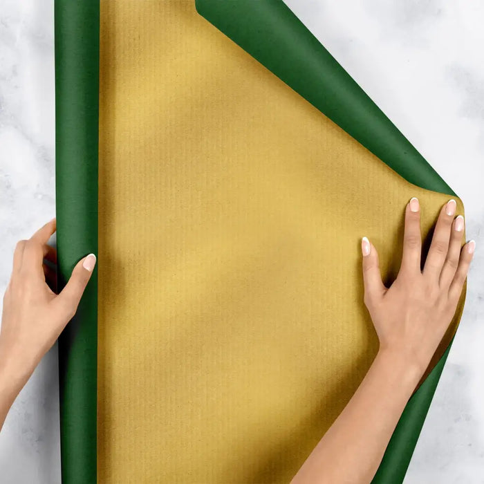 Gift Wrap - Hunter & Gold Kraft (Recycled Fiber)