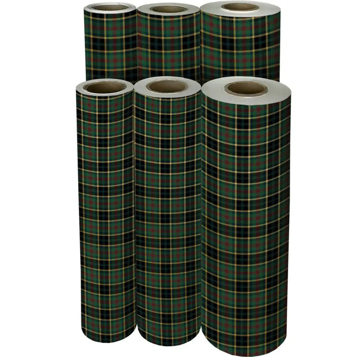 Gift Wrap - Hunter Navy Plaid - Recycled Fiber