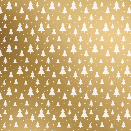 Gift Wrap - Modern Trees Gold - Recycled Fiber - Jewelry