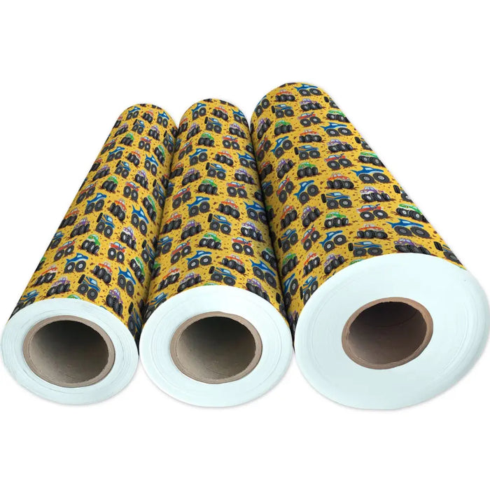 Gift Wrap - Monster Trucks - Recycled Fiber