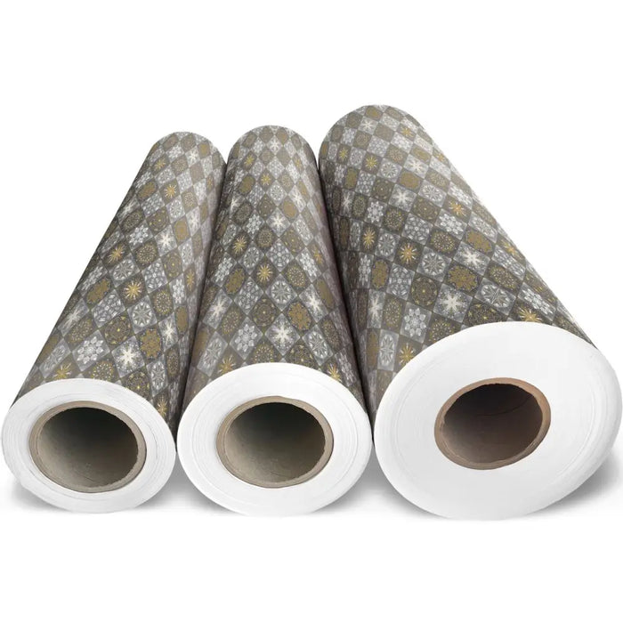 Gift Wrap - Ornamental Snowflakes - Recycled Fiber