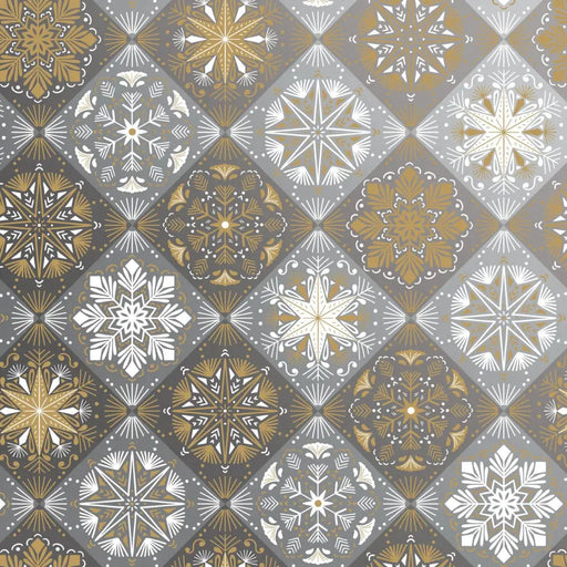 Gift Wrap - Ornamental Snowflakes - Recycled Fiber
