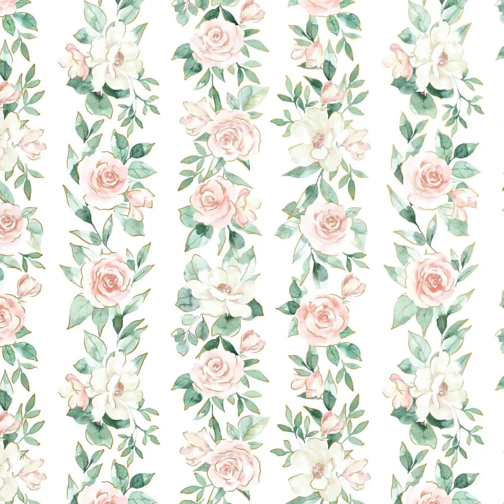 Gift Wrap - Pink Roses - Recycled Fiber