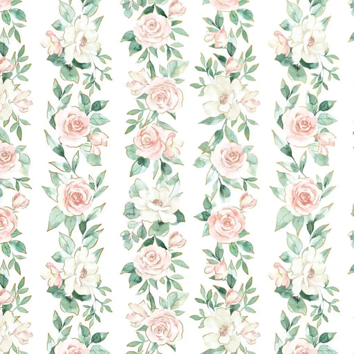 Gift Wrap - Pink Roses - Recycled Fiber