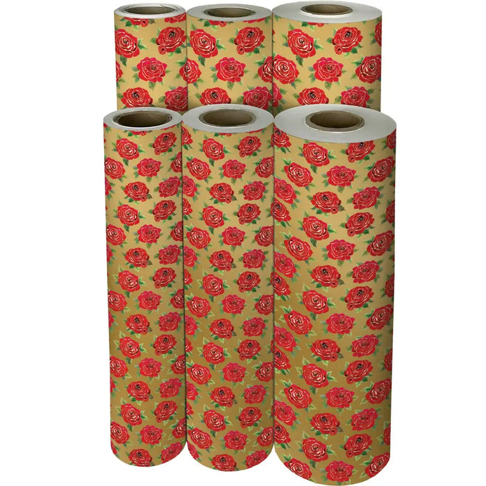 Gift Wrap - Red Roses - (Recycled Fiber) - B462.30.208JR