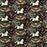 Gift Wrap - Rocking Horse Noel Black - Recycled Fiber