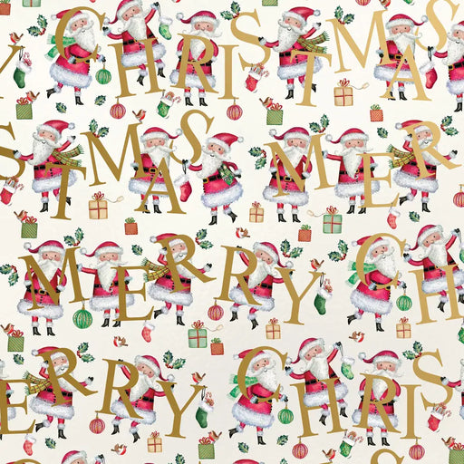 Gift Wrap - Santa Christmas (Recycled Fiber) -
