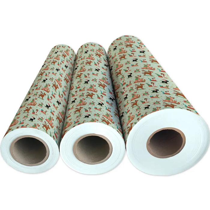 Gift Wrap - Sleigh Dogs (Recycled Fiber) - XB733.30.208JR