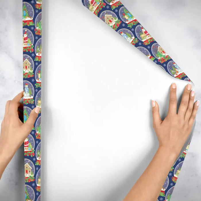 Gift Wrap - Snow Globes - Recycled Fiber