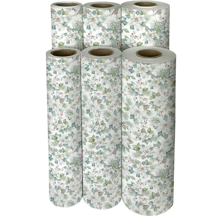 Gift Wrap - Snowflake Floral - Recycled Fiber