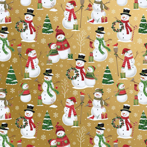 Gift Wrap - Snowman Family (Recycled Fiber) - XB739.30.208JR