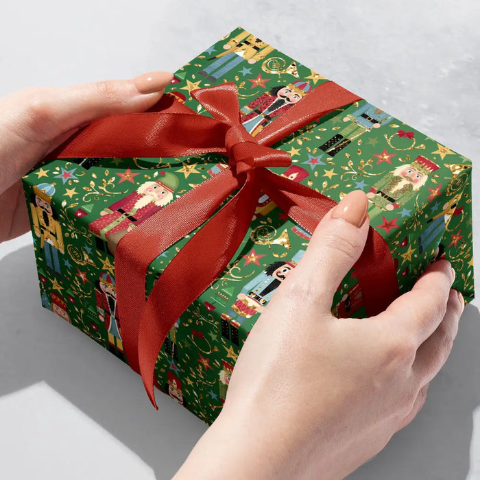 Gift Wrap - Sparkling Nutcracker - Holographic -