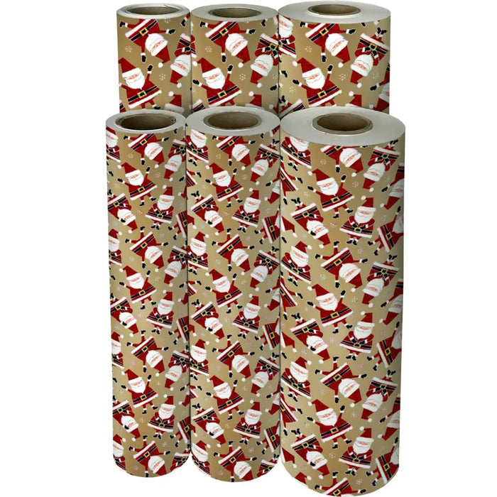 Gift Wrap - Sparkling Santa - 100% Recycled