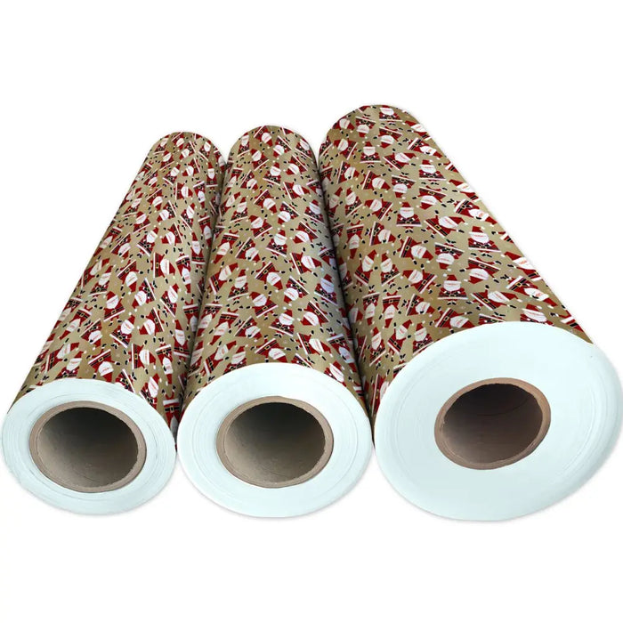 Gift Wrap - Sparkling Santa - 100% Recycled