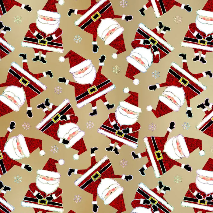 Gift Wrap - Sparkling Santa - 100% Recycled - Jewelry Roll