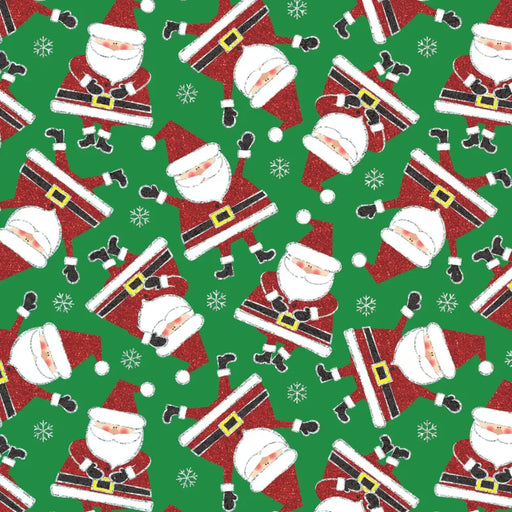 Gift Wrap - Sparkling Santa Green - Recycled Fiber