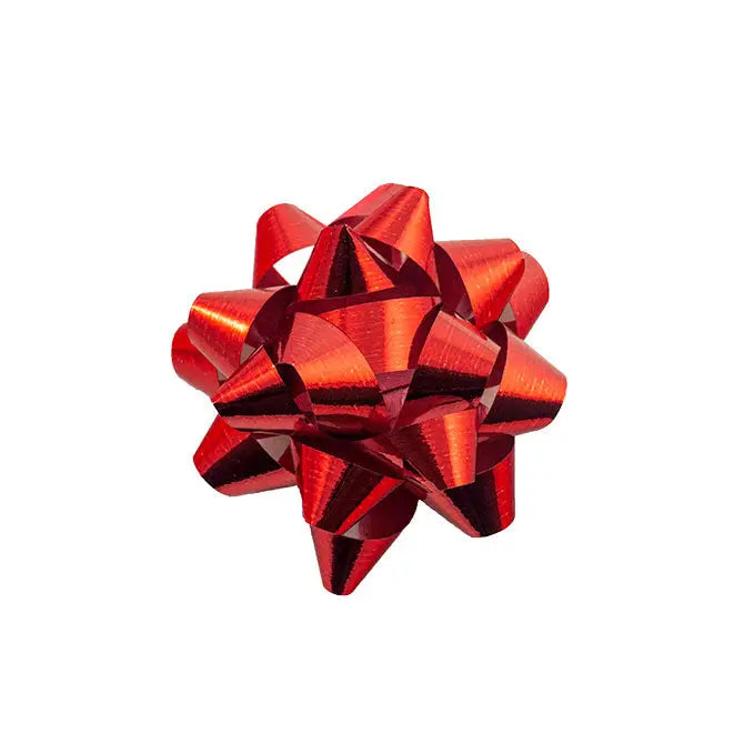 Glitter Mini Star Bows - 1-1/4’’ - 250/box / Hot Red