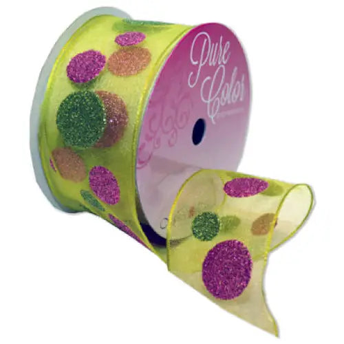Party Ribbon Fuzz Macpaper.com - Glittered Party Dots Ribbon — Mac Paper Supply