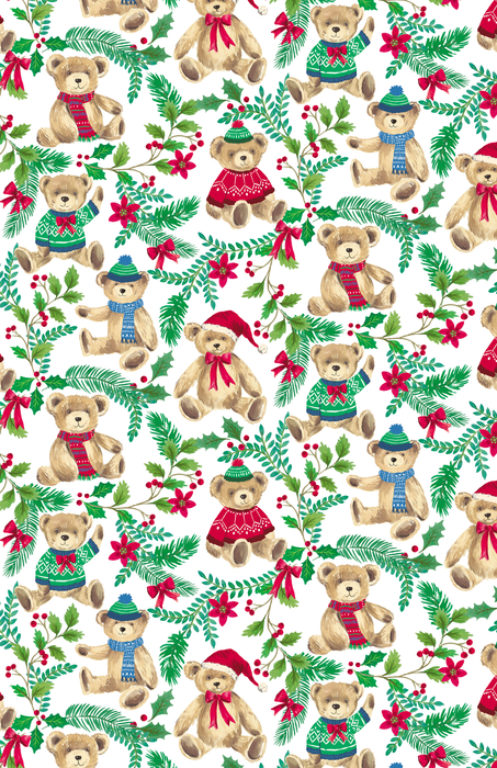 Gift Wrap - GW-9552 - Christmas Polo Bears