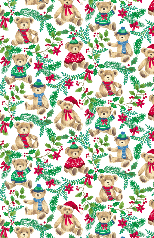 Gift Wrap - GW-9552 - Christmas Polo Bears