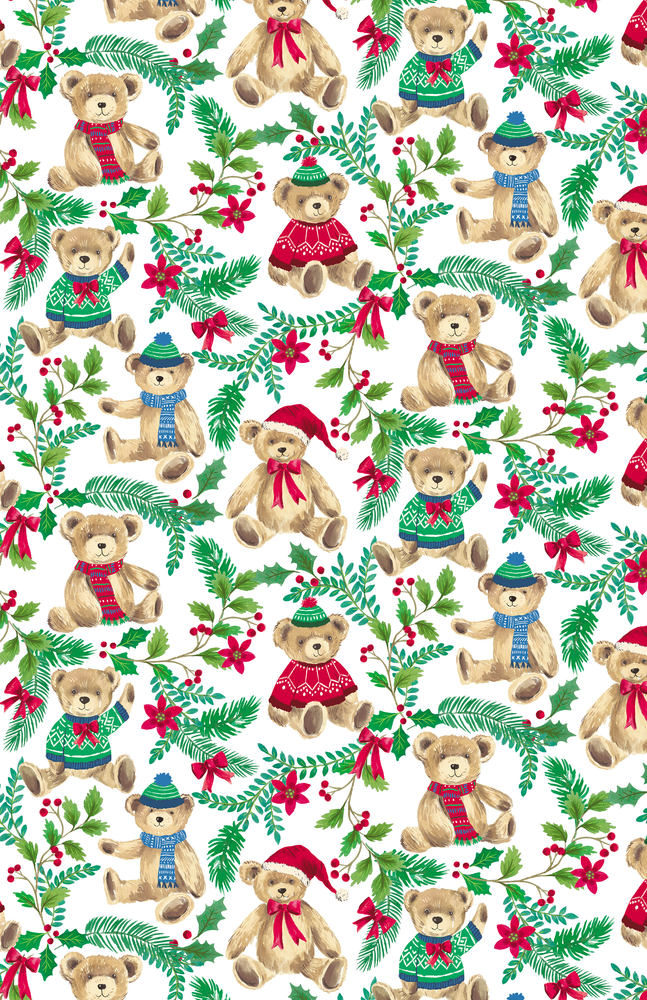 Gift Wrap - GW-9552 - Christmas Polo Bears