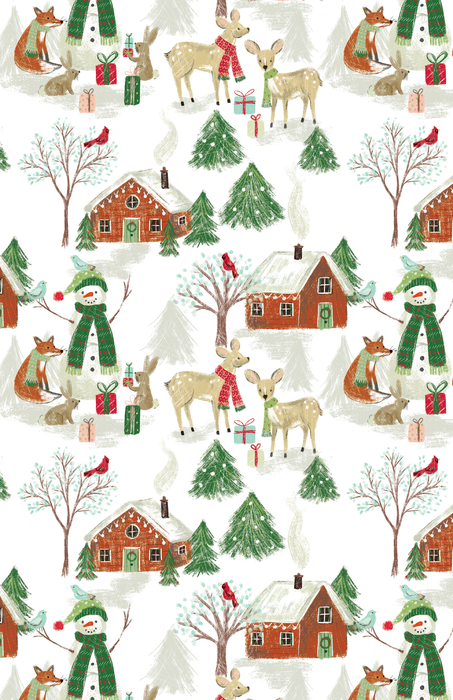 Gift Wrap - GW-9556 - Cozy Christmas Critters