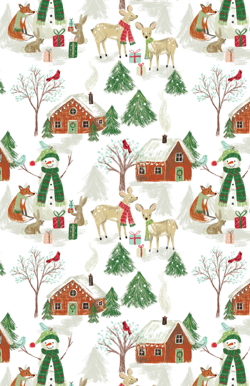 Gift Wrap - GW-9556 - Cozy Christmas Critters