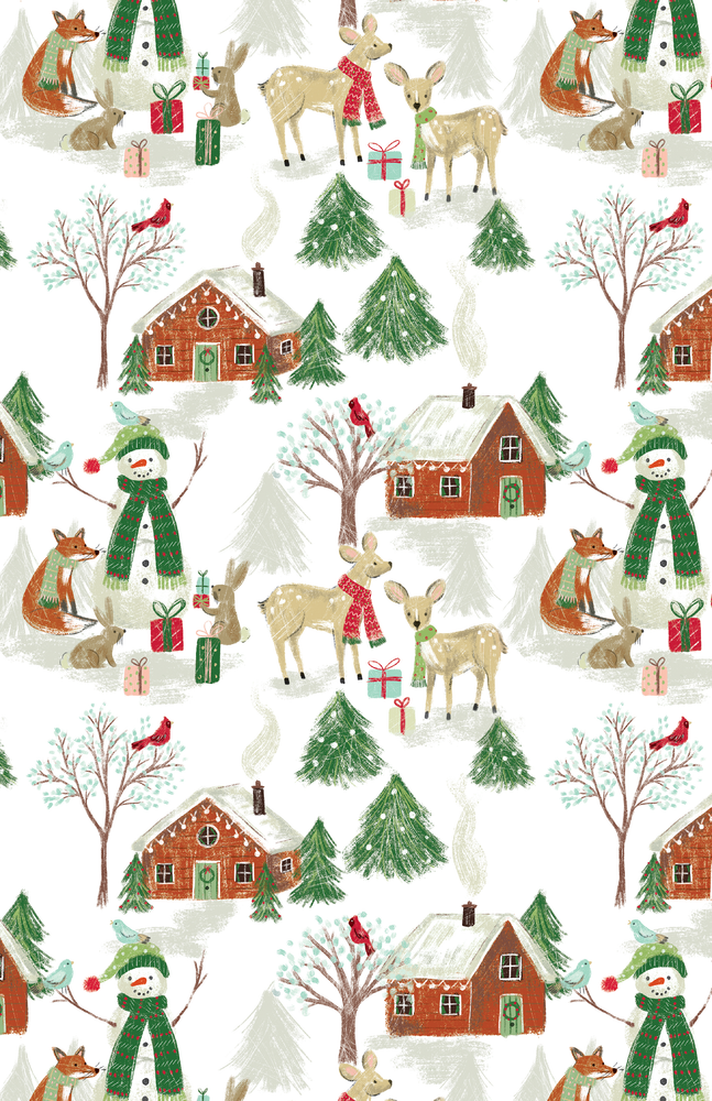 Gift Wrap - GW-9556 - Cozy Christmas Critters