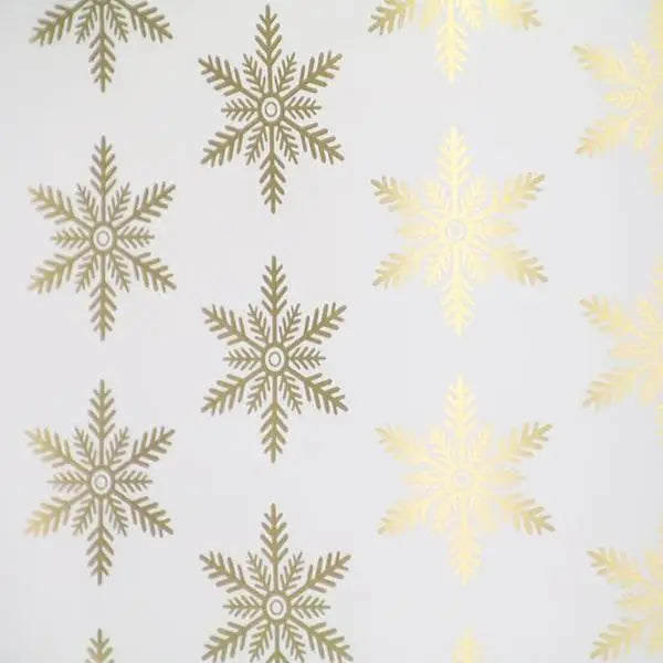 Half Ream - Guilded Snowflake Gift  Wrap - 24" x 417' - Mac Paper Supply