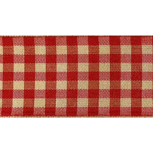 Harvest Plaid Wired Ribbon - Holiday Red - 97605/10-919