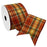 Harvest Plaid Wired Ribbon - Orange - Single Roll