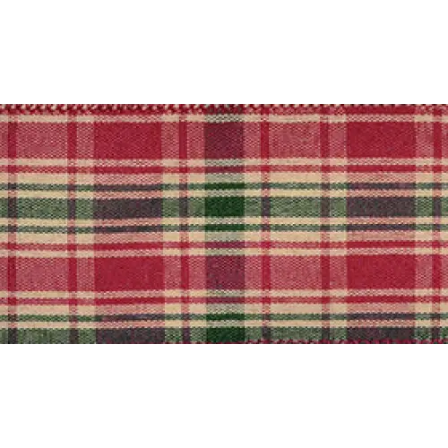 Holiday Spirit Plaid Wired Ribbon - 7473.60/10-709